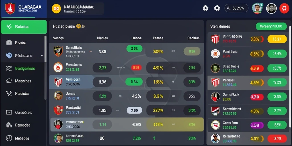Menu permainan yang mudah dinavigasi.
