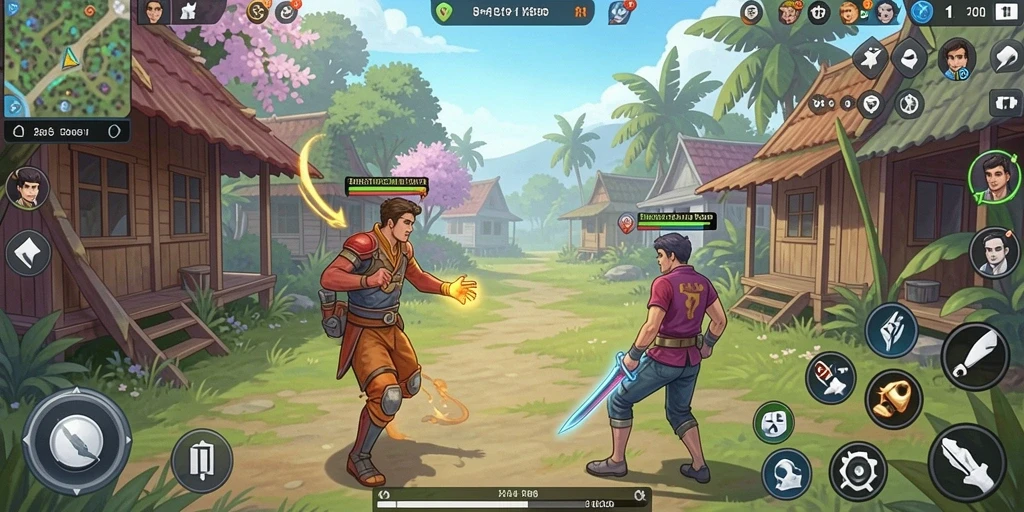 Animasi gameplay yang dinamis dan menghibur.